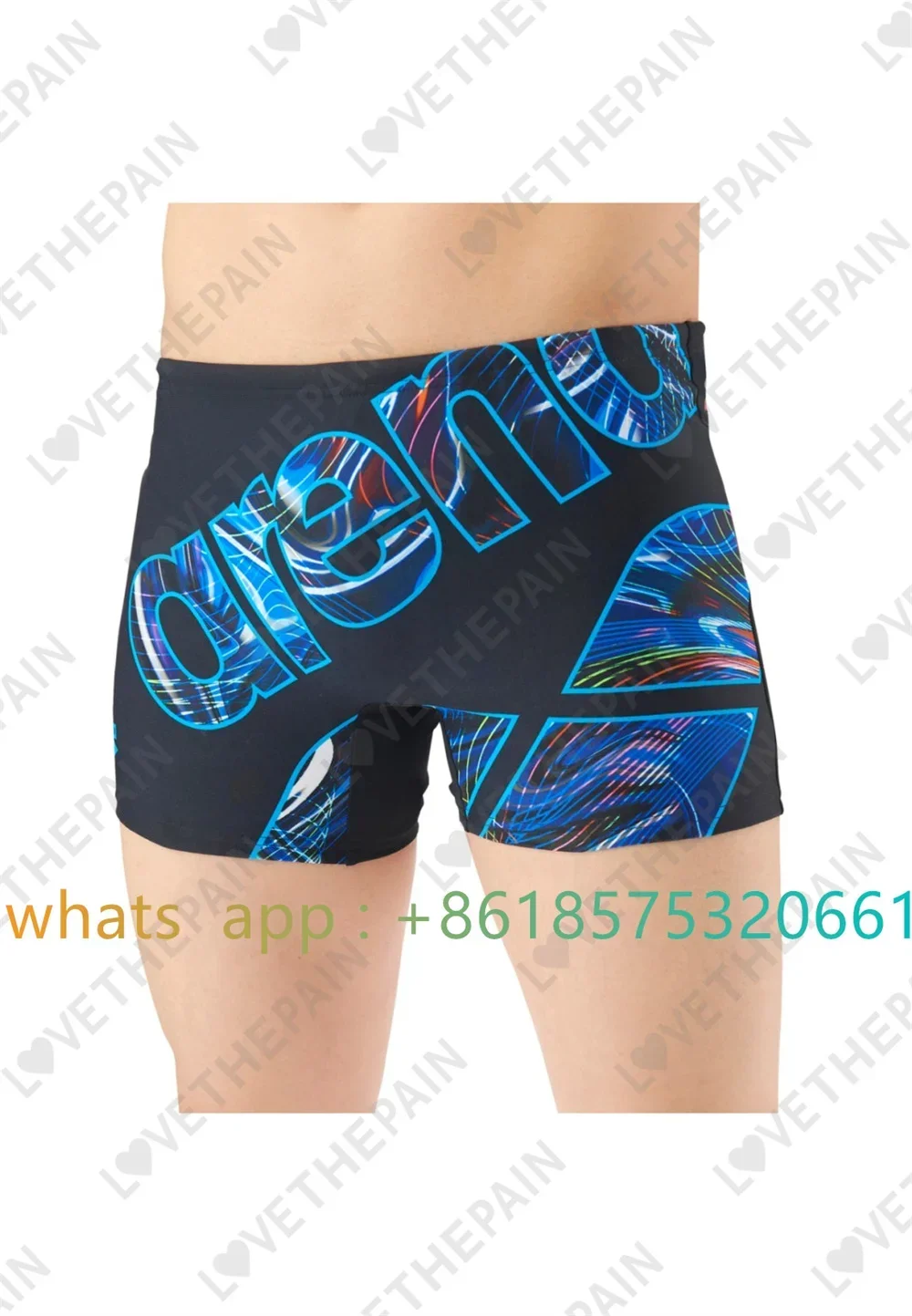 Swim Trunk Quick Dry - กางเกงว่ายน้ำผู้ชายแบบจั๊มเมอร์ กางเกงขาสั้นสำหรับฝึกซ้อม ชุดว่ายน้ำชายหาด แห้งเร็ว สำหรับว่ายน้ำ วิ่ง