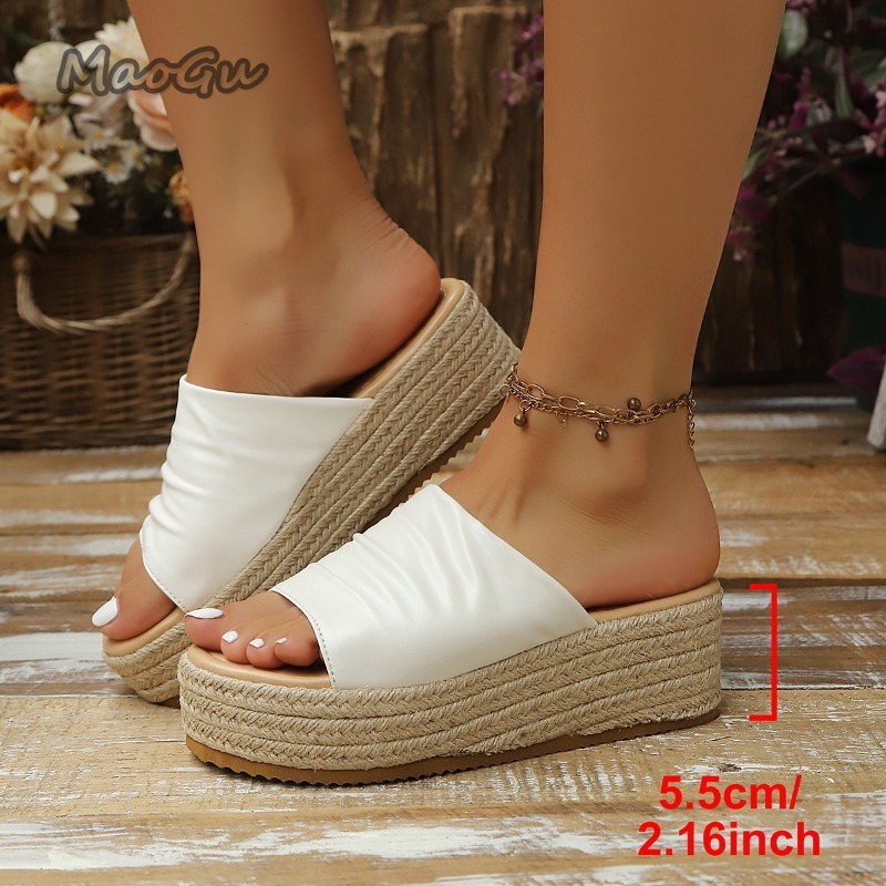 รองเท้าส้นเตารีดแบบสวมเปิดนิ้ว - Espadrille Slip On บทวิจารณ์และราคา