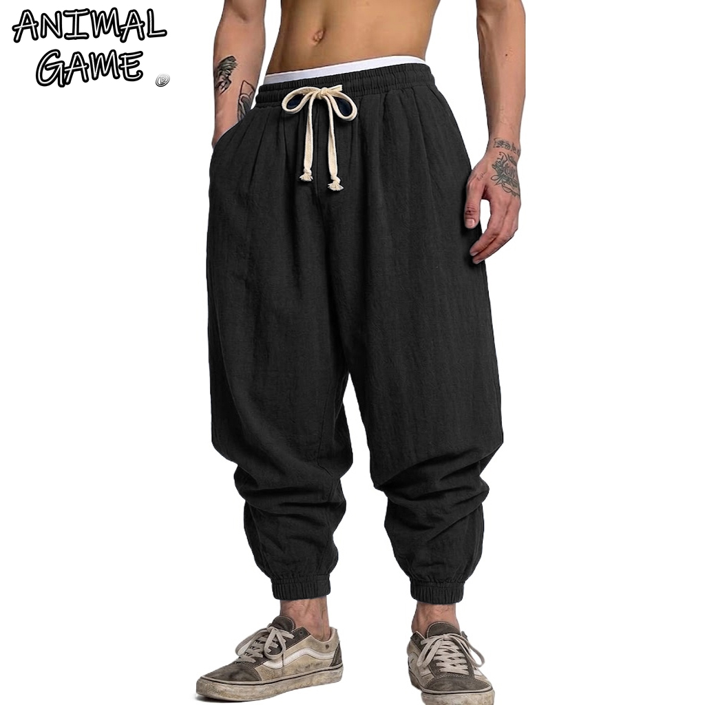 กางเกงผ้าฝ้ายลินินสไตล์เกาหลีส - Short Linen Drawstring บทวิจารณ์และราคา