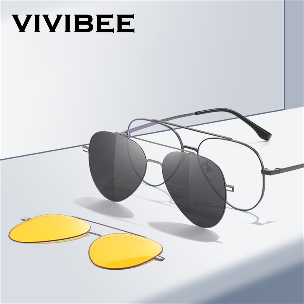 VIVIBEE การบินคลิปโพลาไรซ์แม่เ - Sunglasses Aviator Polarized บทวิจารณ์และราคา