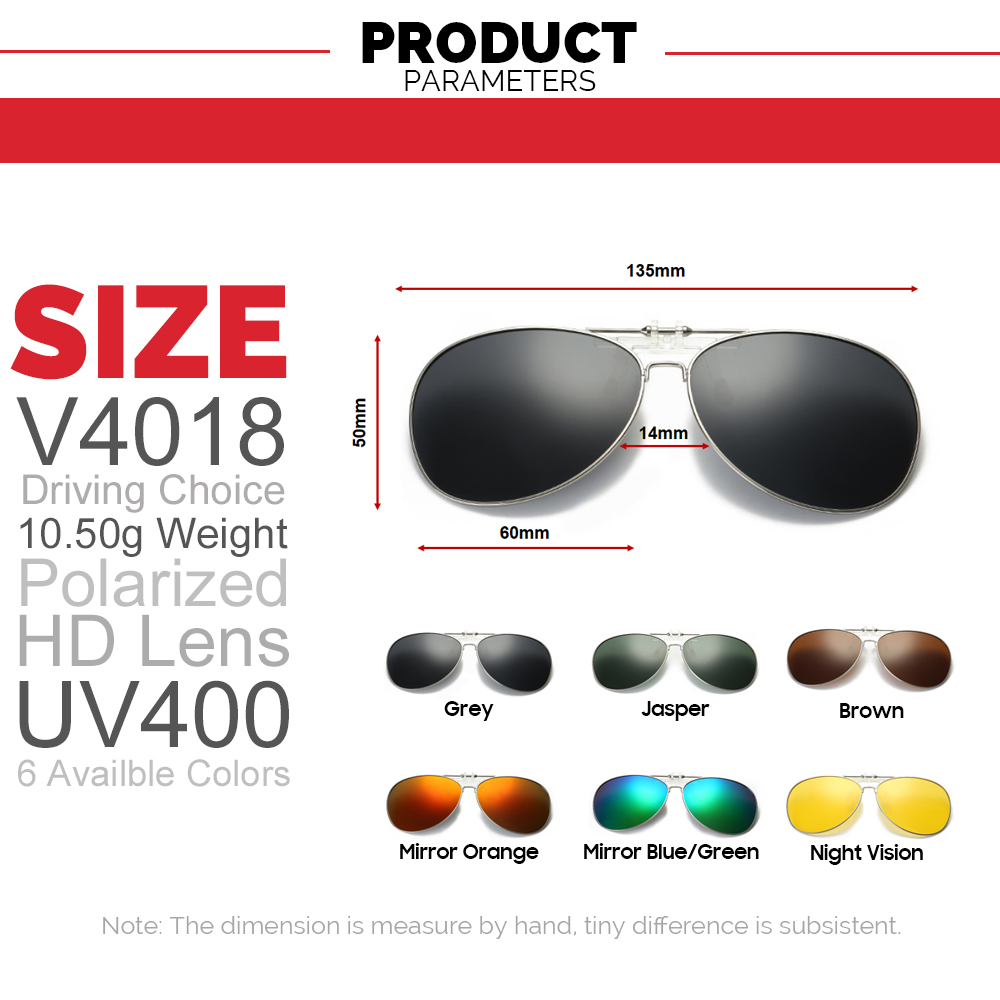 คลิปนักบินขนาดใหญ่บนแว่นกันแดด - Sunglasses Aviator Polarized บทวิจารณ์และราคา